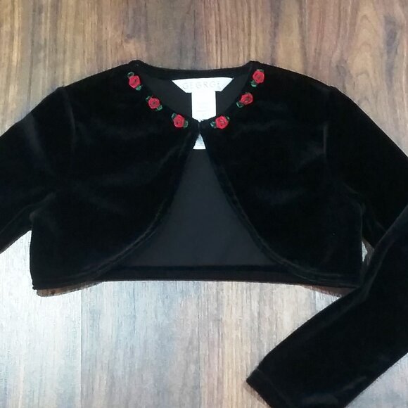 🎀Girls' George Black Velvet Shrug, size 4T, EUC 🎀$5 or 5 for $10 HOST PICK - Picture 3 of 10